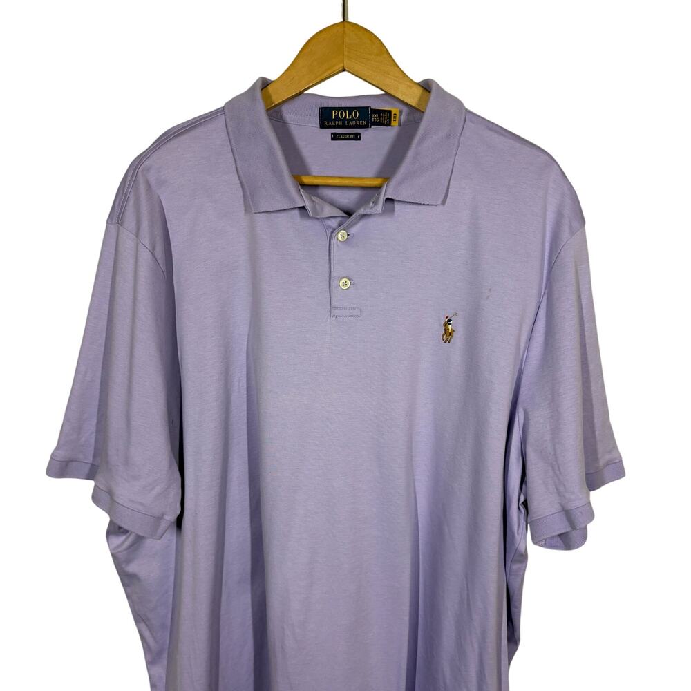 Polo Ralph Lauren Short Sleeve Casual Knit Shirt Lilac - XXL